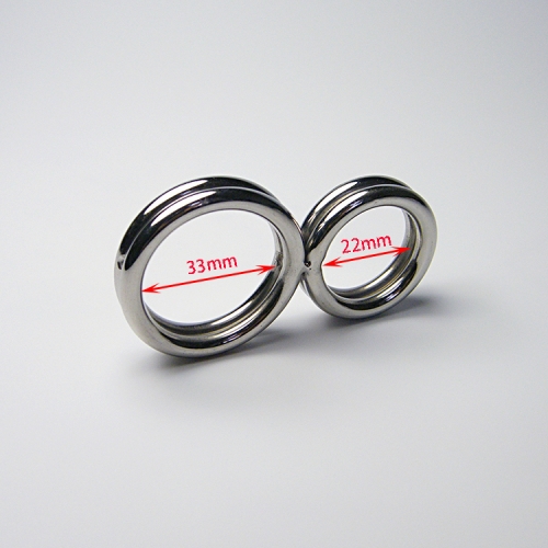 Double metal Cock Ring Sex Toy for Man