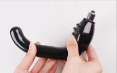 Adult Sex Product Black Vibrating Prostata Massager With Bullet Vibrator