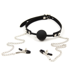 Adult Games Toys Better Sell Ball Gag With the Stainless Breast Clips In Sex Product