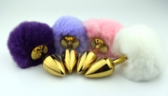 high quality three 3 size butt plug fox tail anal sex toy