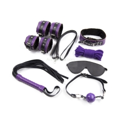 Male Female Leather Restraint 7 Units Bondage Set,Bondage Sex Toys