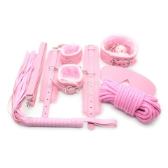 Male Female Leather Restraint 7 Units Bondage Set,Bondage Sex Toys