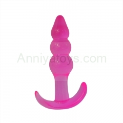 Female Beads Shape Anal Trainer Butt Plug Silicone Butt Plug