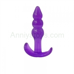 Female Beads Shape Anal Trainer Butt Plug Silicone Butt Plug