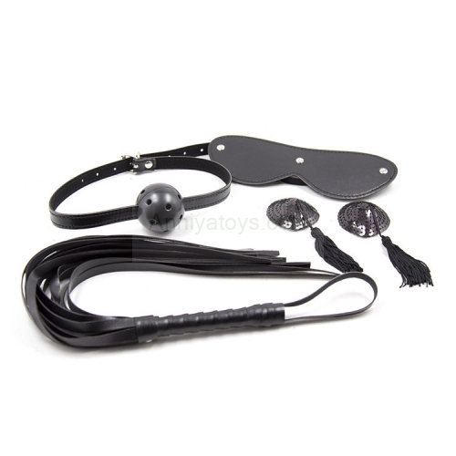 Good Price Leather Sex Bondage Cheap Fetish Set 4 PCS Sex Toys Bondage