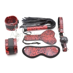 Hot Sell 5 pcs Leather Female Bondage Kits Fetish 