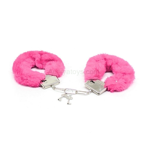Wholesale Cheap SM Hand Cuff Wrist Cuff Metal Soft Fur Wrist Cuffs